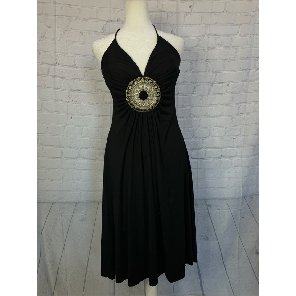Unyx black halter disco dress size small